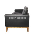 Skóra Florence Knoll Skóra 3 Seat Sofa replika